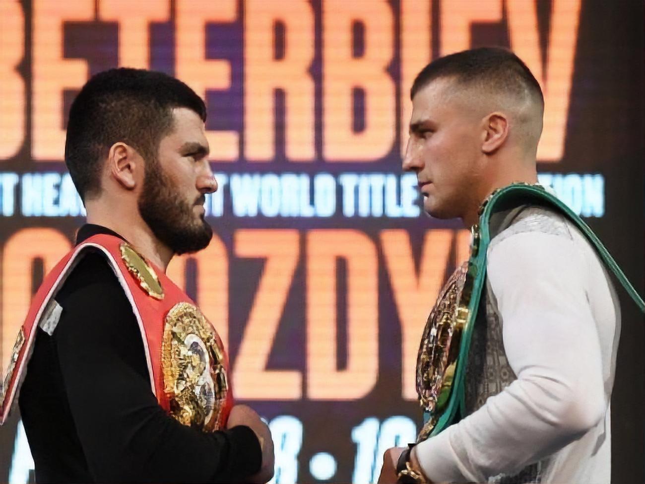 Бетербиев (слева) и Гвоздик (справа) проведут бой в ночь на 19 октября