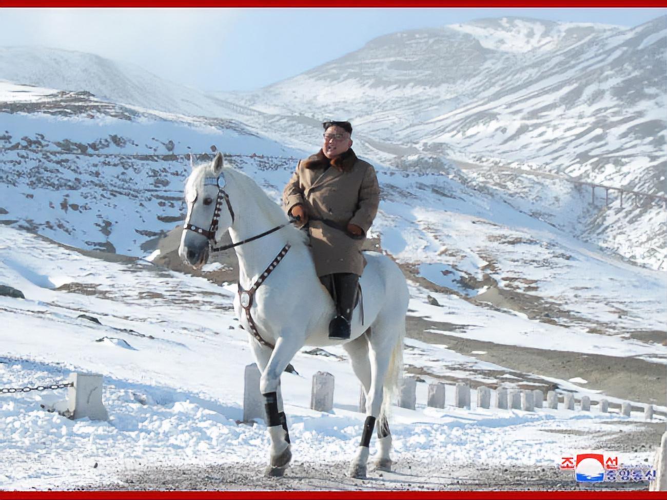 Кім Чен Ин на білому коні піднявся на найвищу гору КНДР. Фоторепортаж