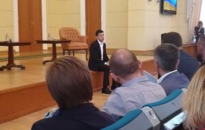 Бородянский, Тимошенко и Зеленский на встрече с представителями культуры, науки и спорта