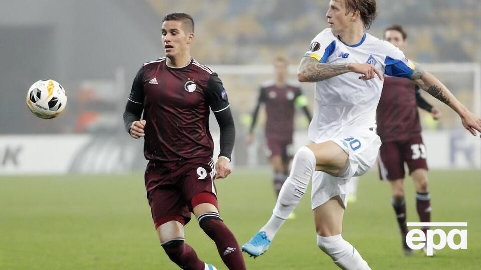Шабанов (справа) забил дебютный гол в еврокубках