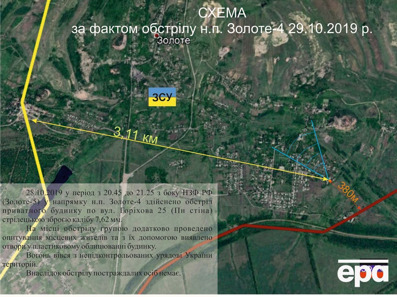 У СЦКК показали наслідки обстрілу бойовиками 28 жовтня Золотого-4. Фоторепортаж