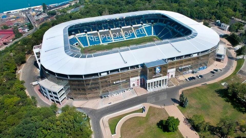 Стадіон "Чорноморець" може прийняти понад 34 000 вболівальників