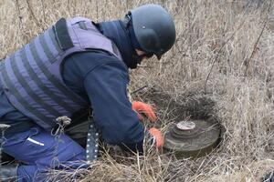 В районе Петровского началось разминирование. Фоторепортаж