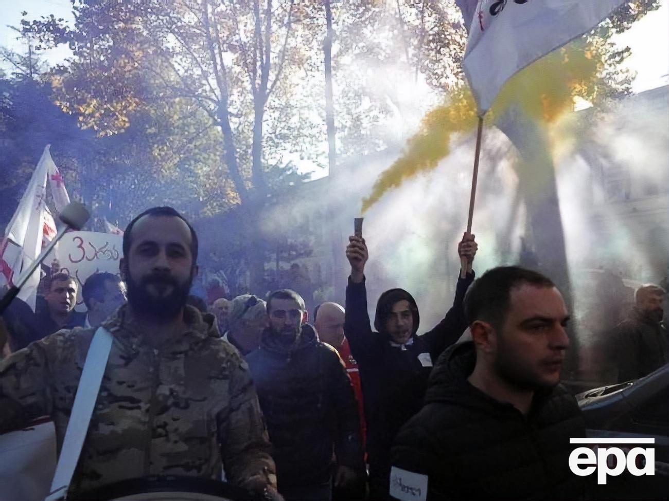 В Грузии проходит антиправительственная акция. Фоторепортаж