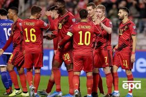 Збірна Бельгії (на фото) на Євро 2020 зіграє з Росією, Данією та Уельсом чи Фінляндією