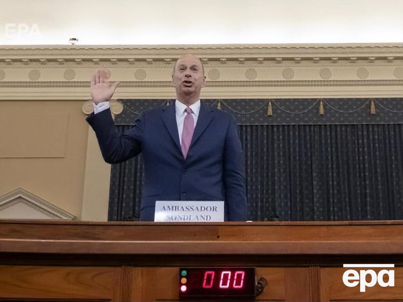 Сондленд: Я не слышал, чтобы кто-то говорил, что расследования нужно было начать или завершить