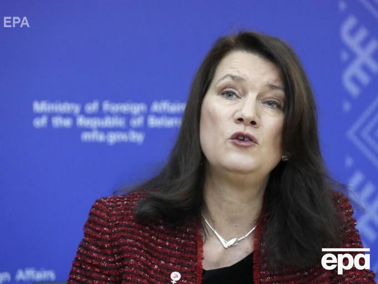 Линде заявила, что Швеция решила отказаться от термина "Русь" в названии Беларуси