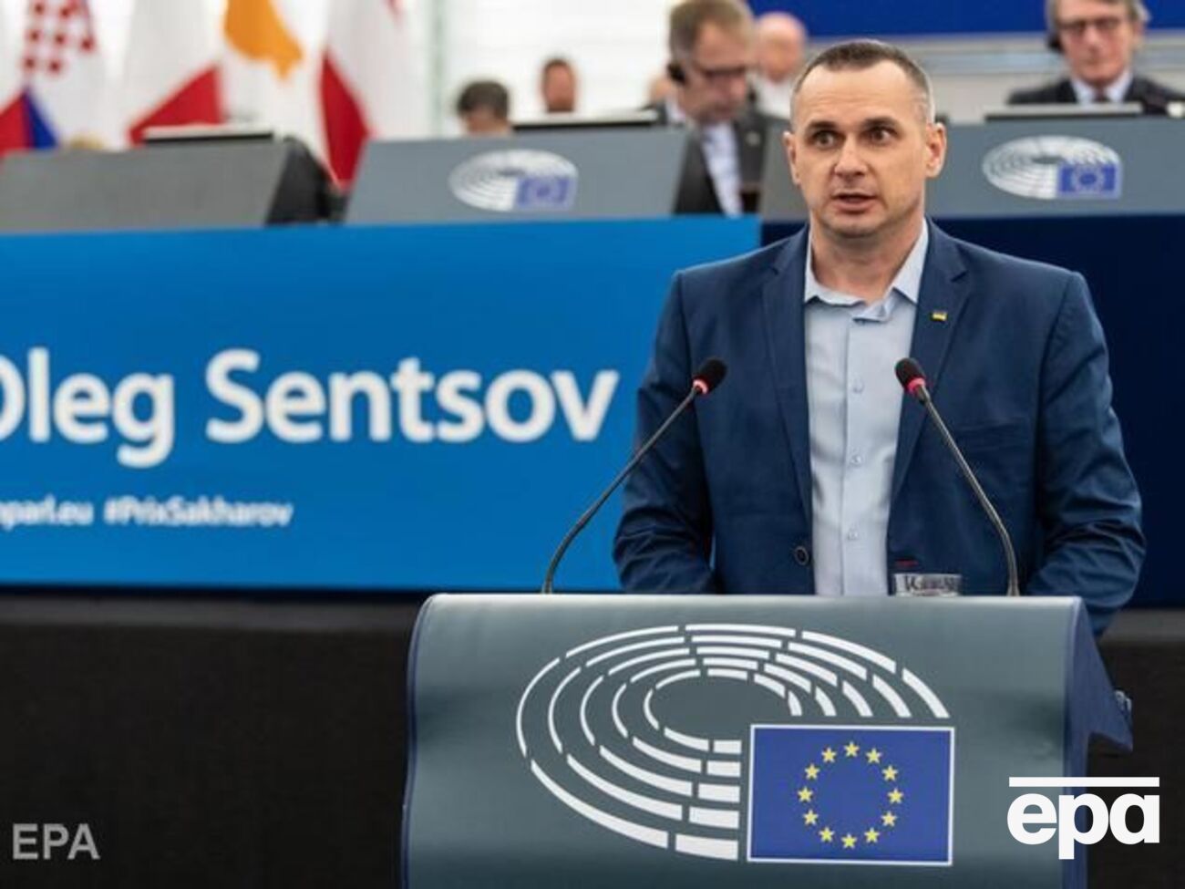 Сенцов выступил в Европарламенте