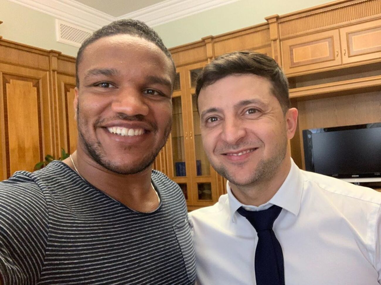 Беленюк (слева) провел встречу с Зеленским (справа)