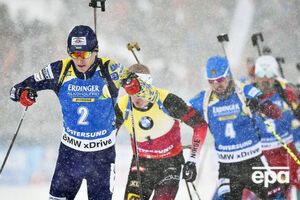 Пидручный (впереди) примет участие в смешанной эстафете 4х6 км