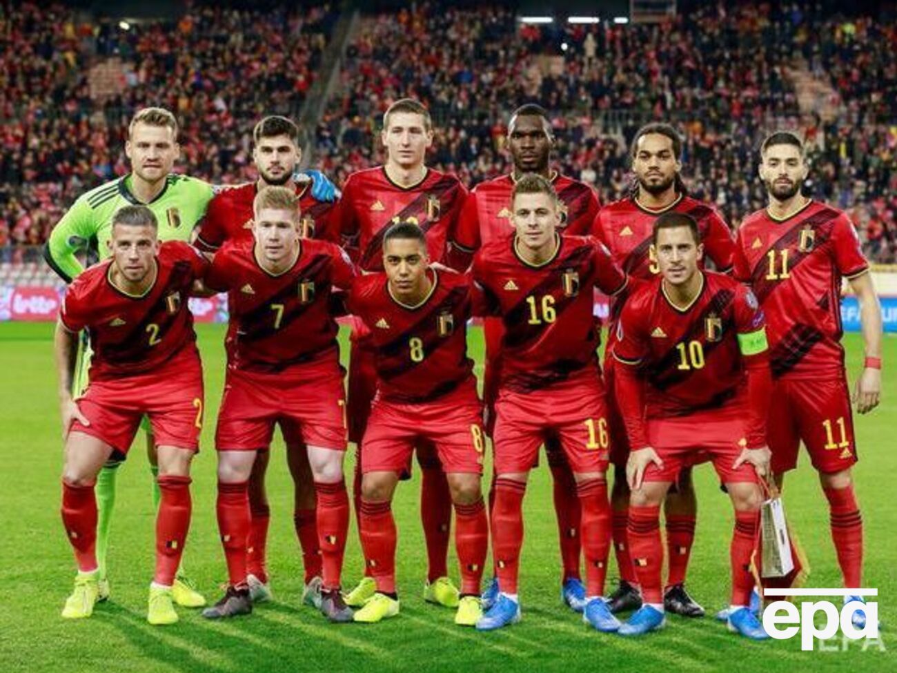 Збірна Бельгії (на фото) зіграє в одній групі з Росією, Данією і Фінляндією