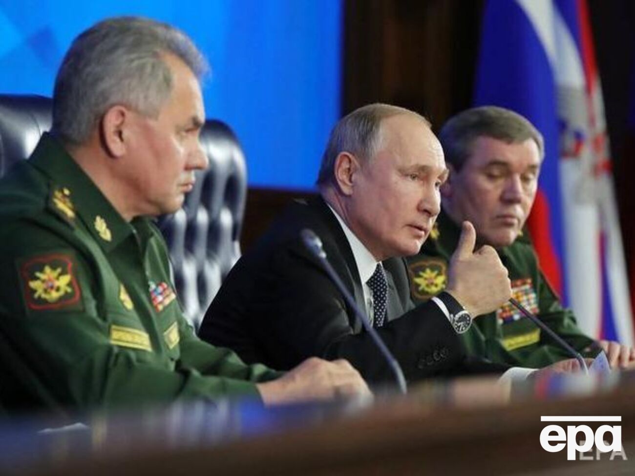Путін узяв участь у засіданні розширеній колегії міноборони РФ