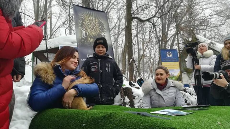 Щоб дізнатися, якою буде весна, бабака дістають із нори