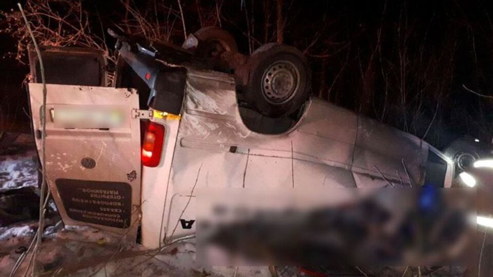 Водій мікроавтобуса не впорався з керуванням, повідомили у ДСНС