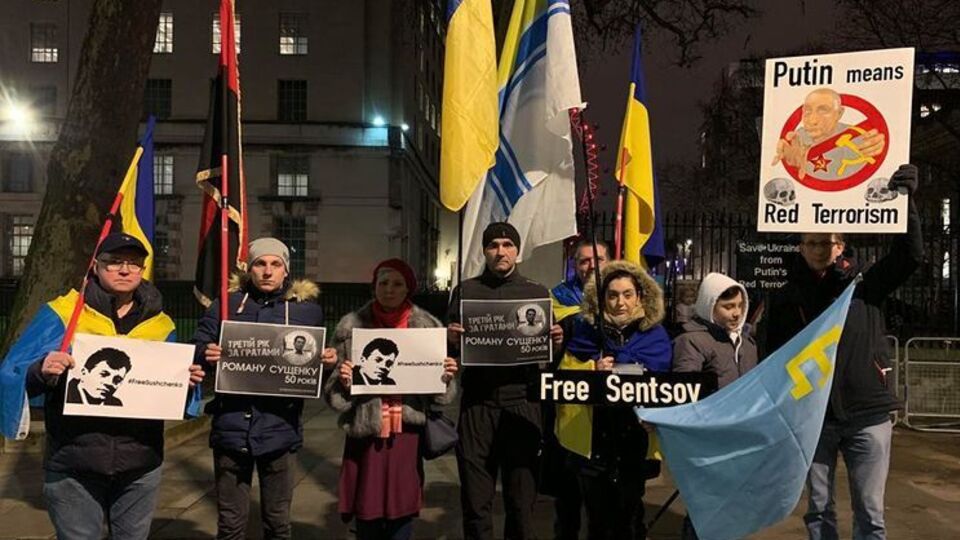 "Евромайдан Лондон" принял участие во флешмобе в поддержку Сущенко и других политзаключенных
