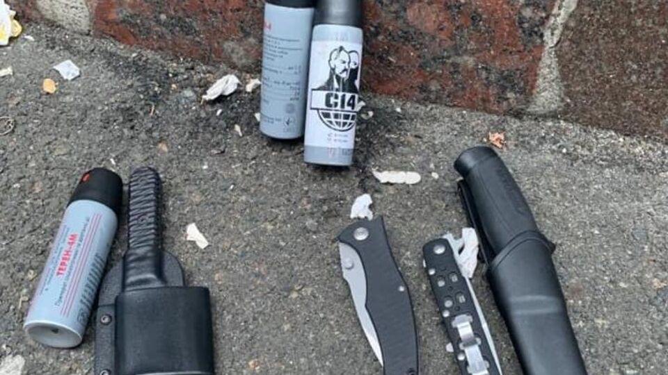 В полиции показали, что нашли у нападавших