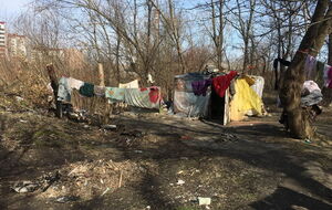 Неизвестные сожгли две постройки в лагере ромов