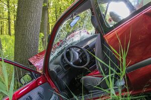 Машина врізалася в дерево