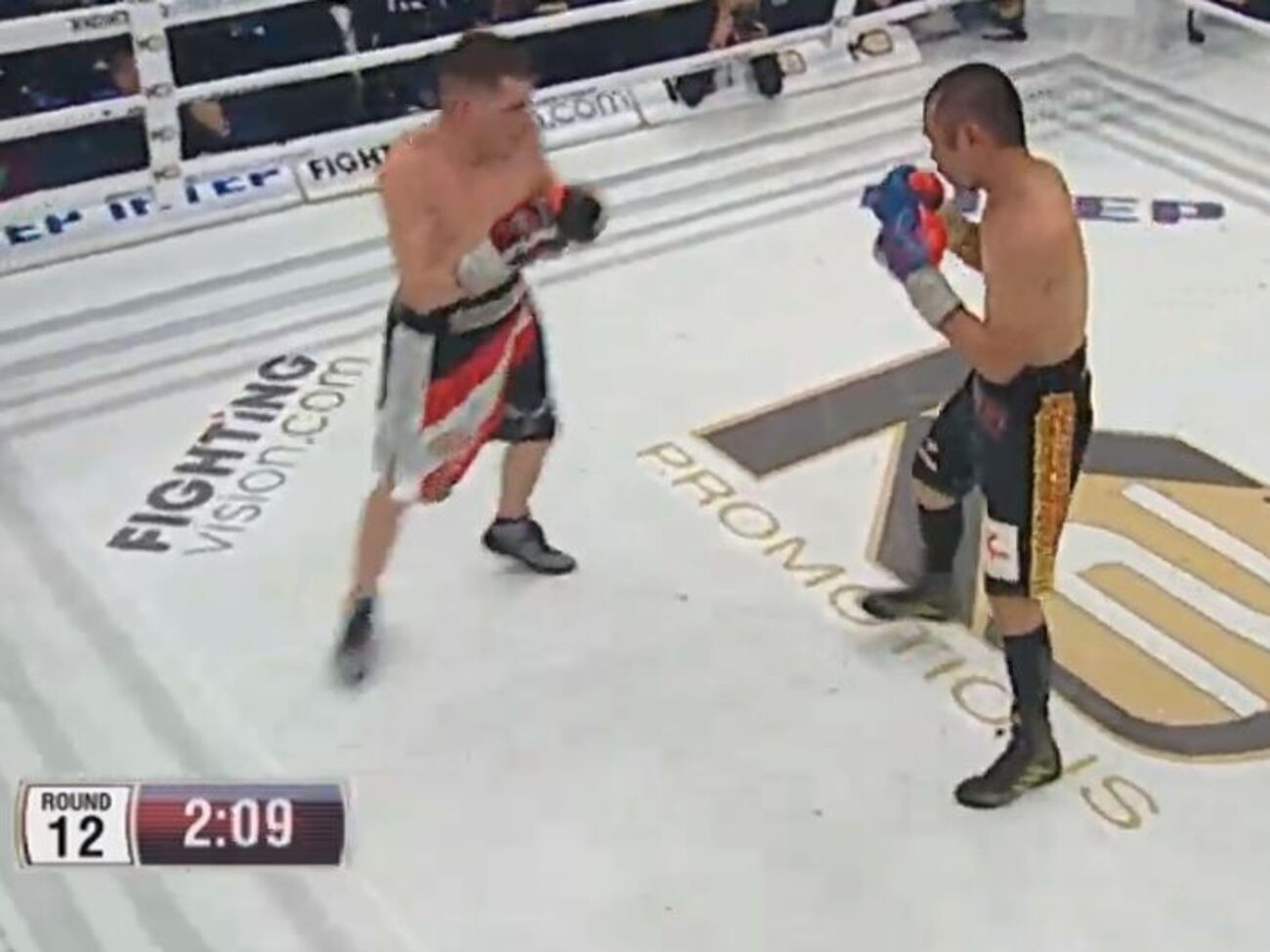 Бой продолжался все 12 раундов