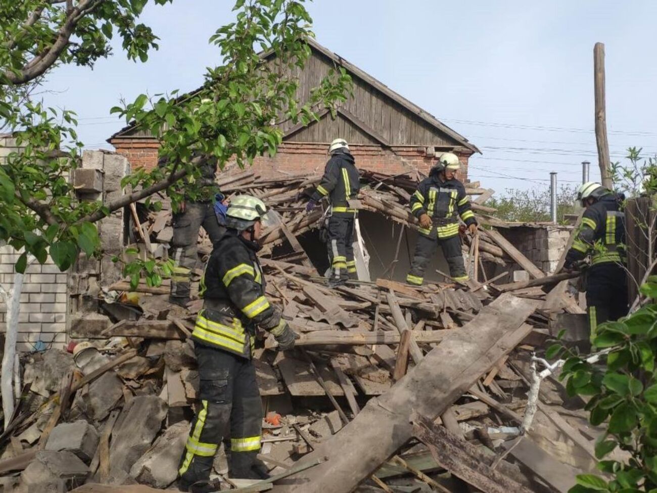 Взрыв полностью разрушил пристройку к дому&nbsp;