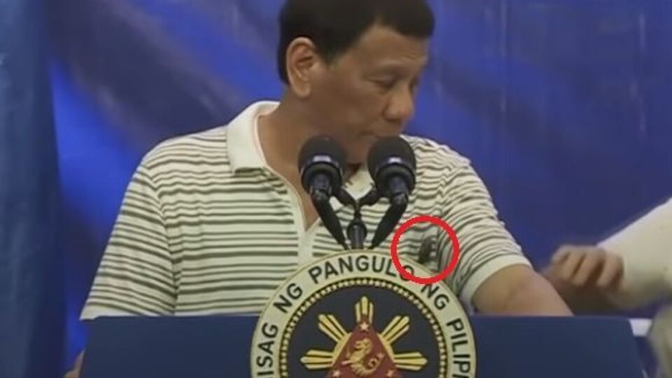 Дутерте віджартувався після появи таргана