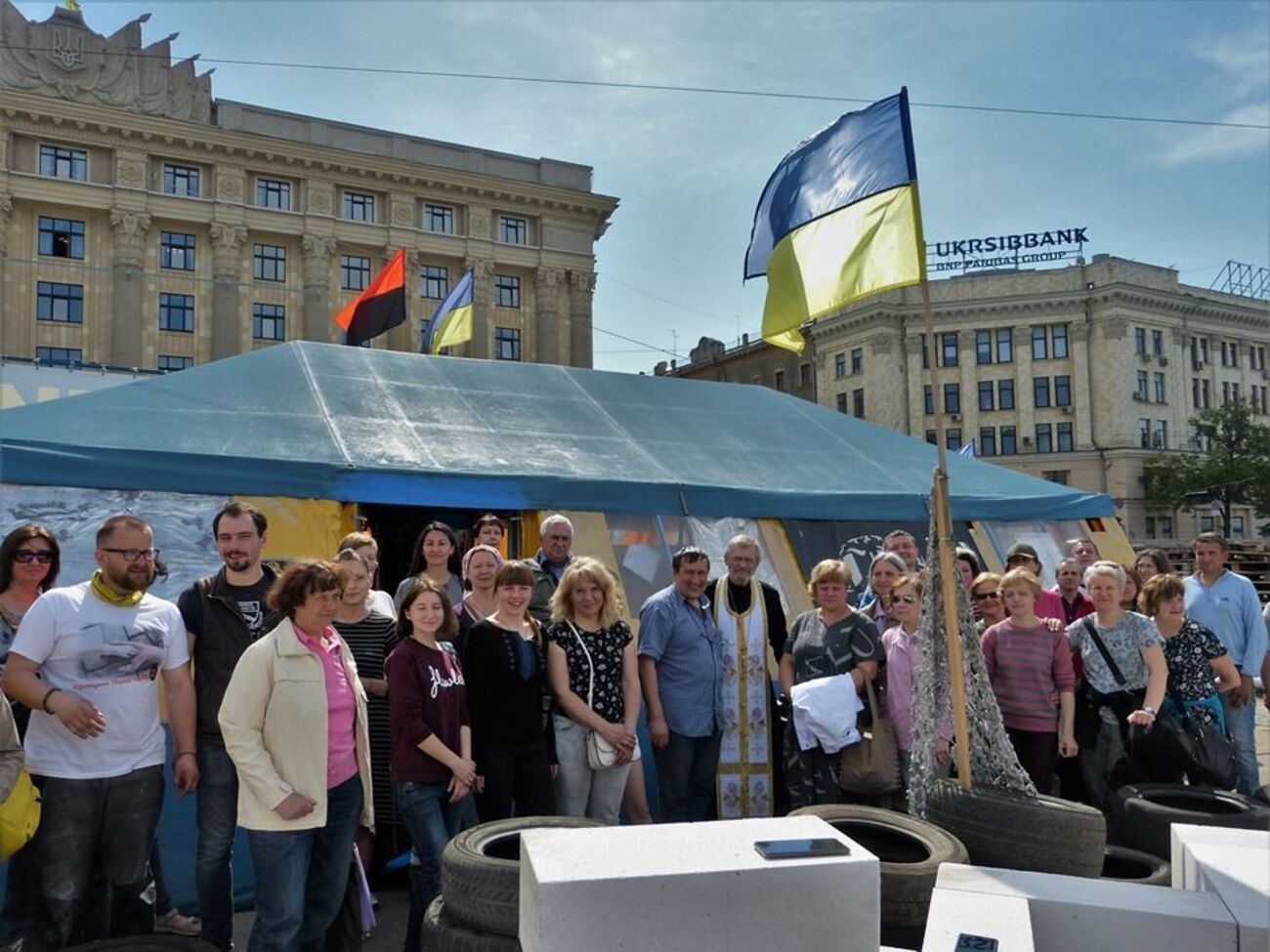 Активисты не хотят переносить палатку в другой район Харькова