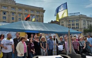 Активісти не хочуть переносити намет в інший район Харкова