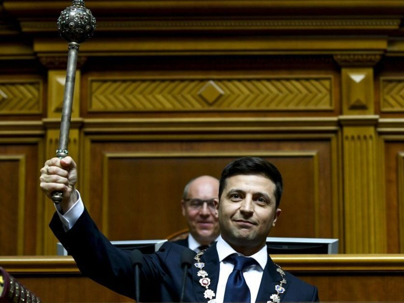 20 мая 2019 года. Шестой президент Украины Владимир Зеленский во время инаугурации в зале Верховной Рады