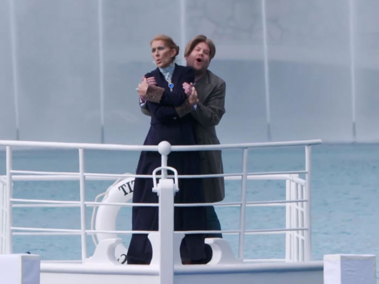 Дион и Корден снялись в образах героев Уинслет и Ди Каприо