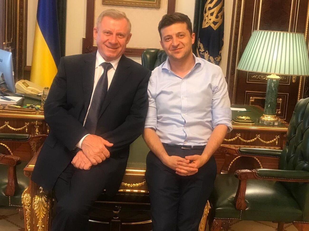 Смолій (на фото зліва) і Зеленський обговорили низку питань
