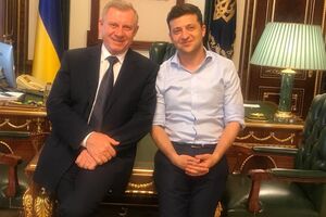 Смолій (на фото зліва) і Зеленський обговорили низку питань