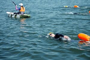 Участники соревнований плыли от косы Чушка в Краснодарском крае до крепости Ени-Кале в оккупированной Керчи