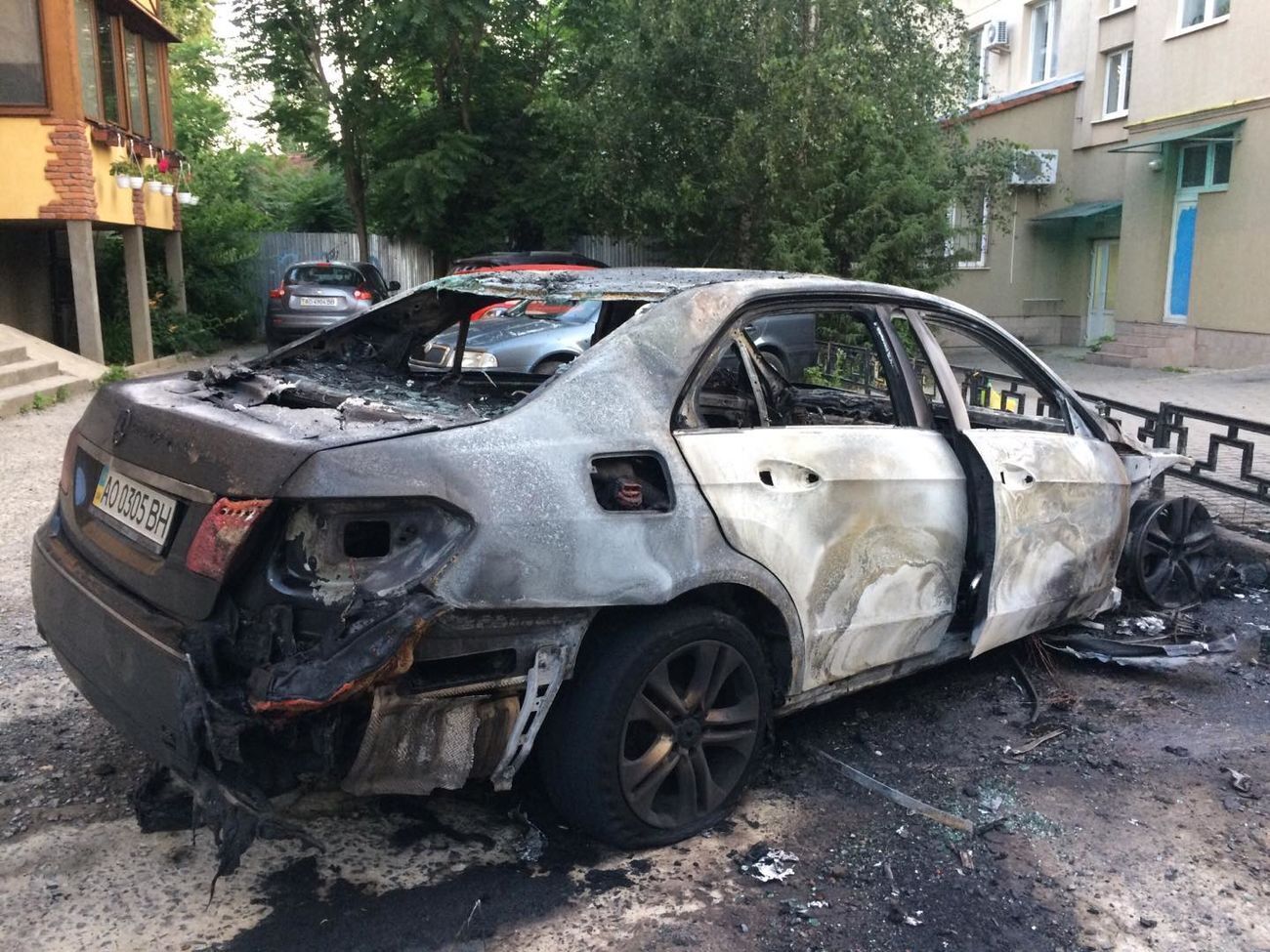 Авто Цапа підпалили о 4.17 13 червня
