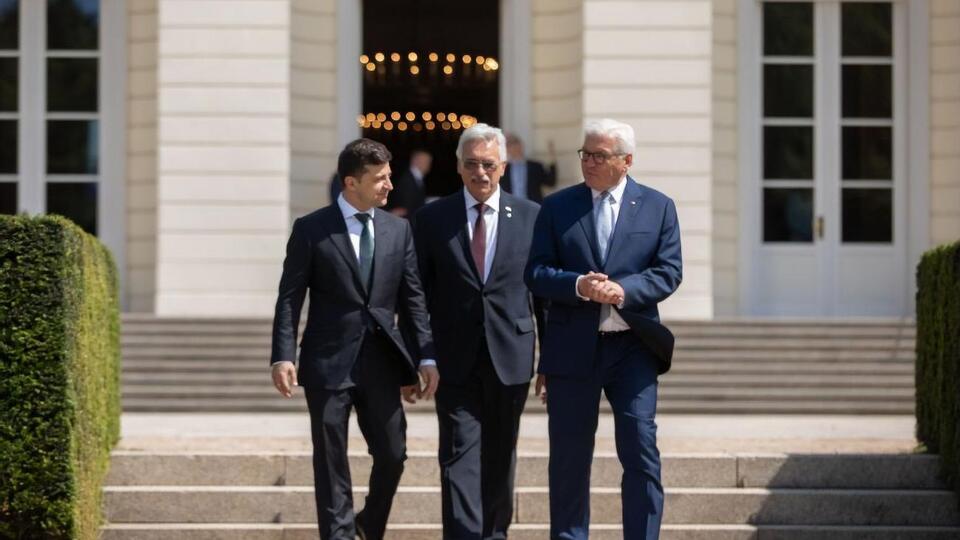 Зеленский и Штайнмайер (справа) встретились в Берлине