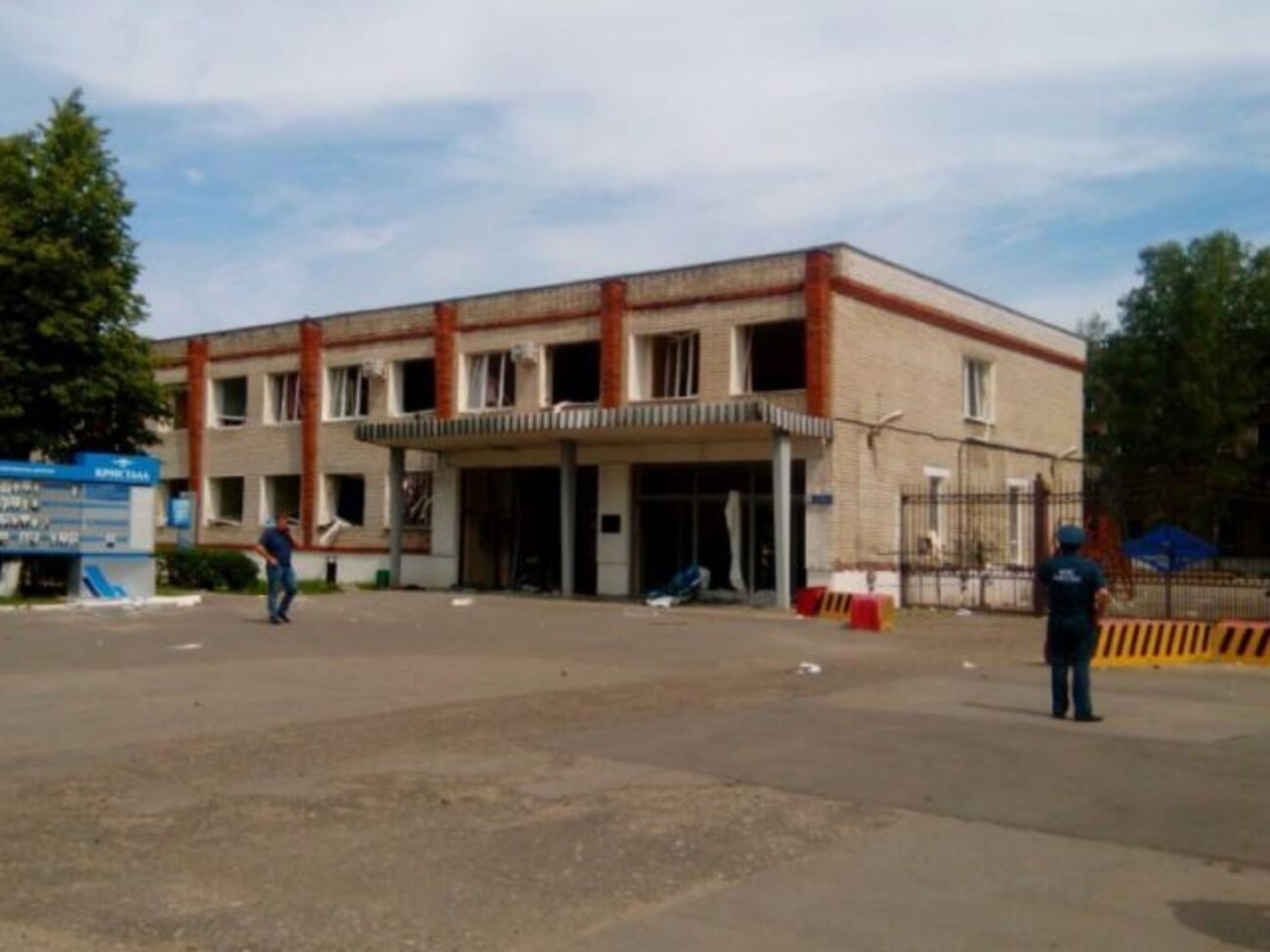 Взрывы разрушили&nbsp;здание цеха&nbsp;по производству тротила завода в Дзержинске, в котором хранились боеприпасы