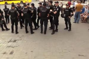 Акцию в Киеве охраняла полиция