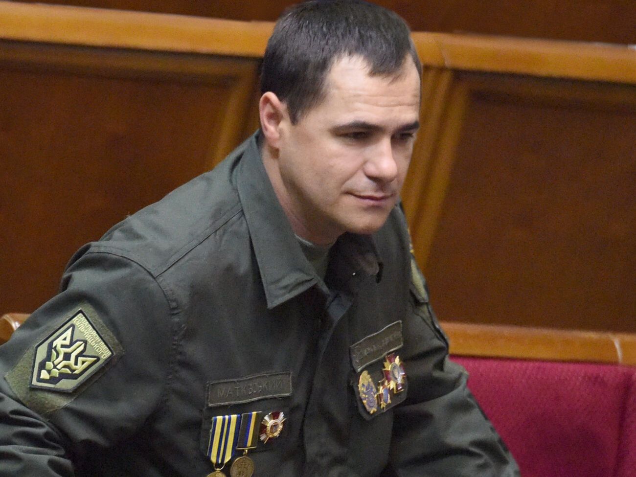 Маткивский (на фото) давал показания в суде над Маркивым