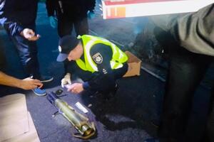 В здание стреляли из гранатомета