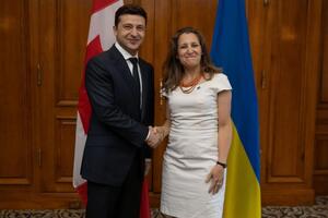Зеленский поблагодарил Фриланд за поддержку Украины