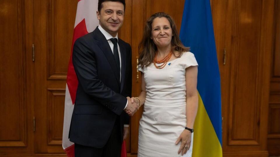 Зеленський подякував Фріланд за підтримку України
