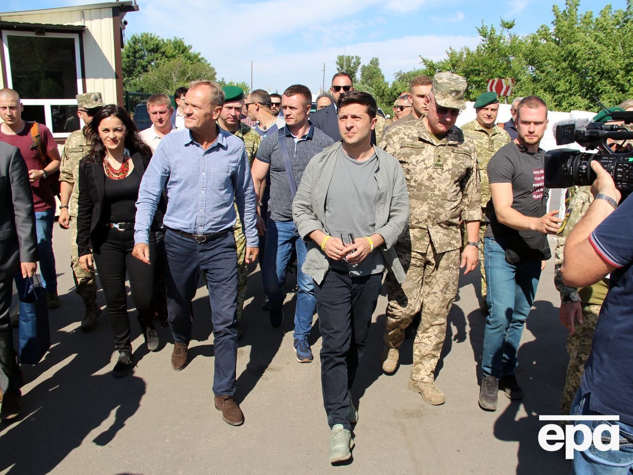 Зеленский и Туск посетили район ООС. Фоторепортаж