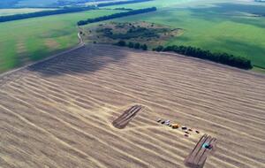 Розкопки вели на полі, де місяць тому росла пшениця