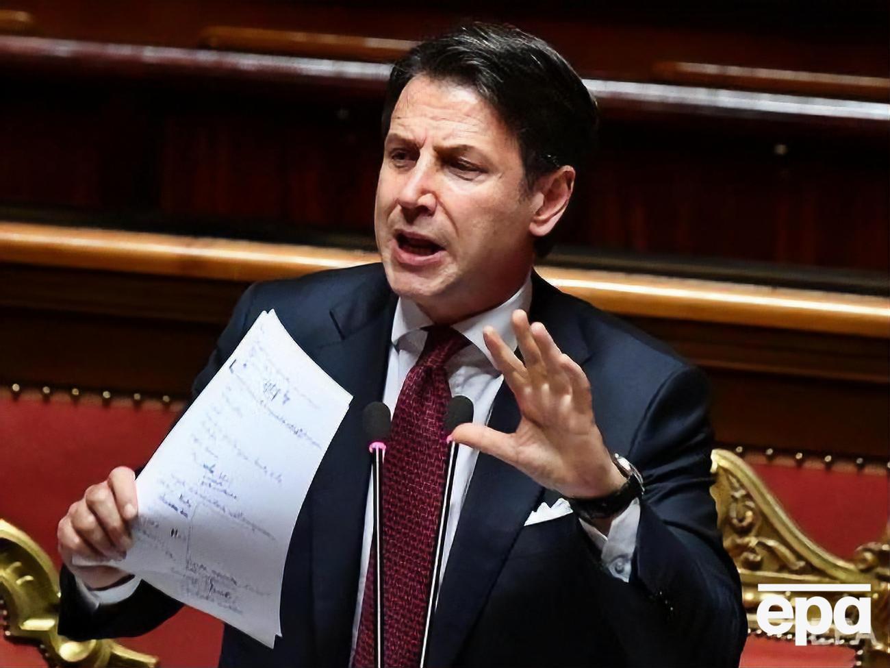 Конте возглавлял правительство Италии с июня 2018 года