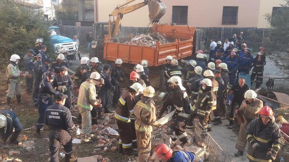 Обвал подъезда произошел около 2.50 28 августа на улице Грушевского
