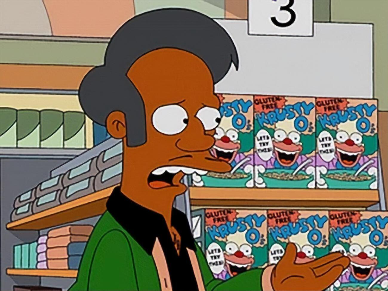 Персонж Апу, за сценарієм, є вихідцем з Індії