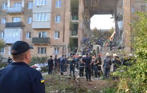 Приблизно о 2.50 28 серпня у Дрогобичі обвалилася частина чотириповерхового житлового будинку