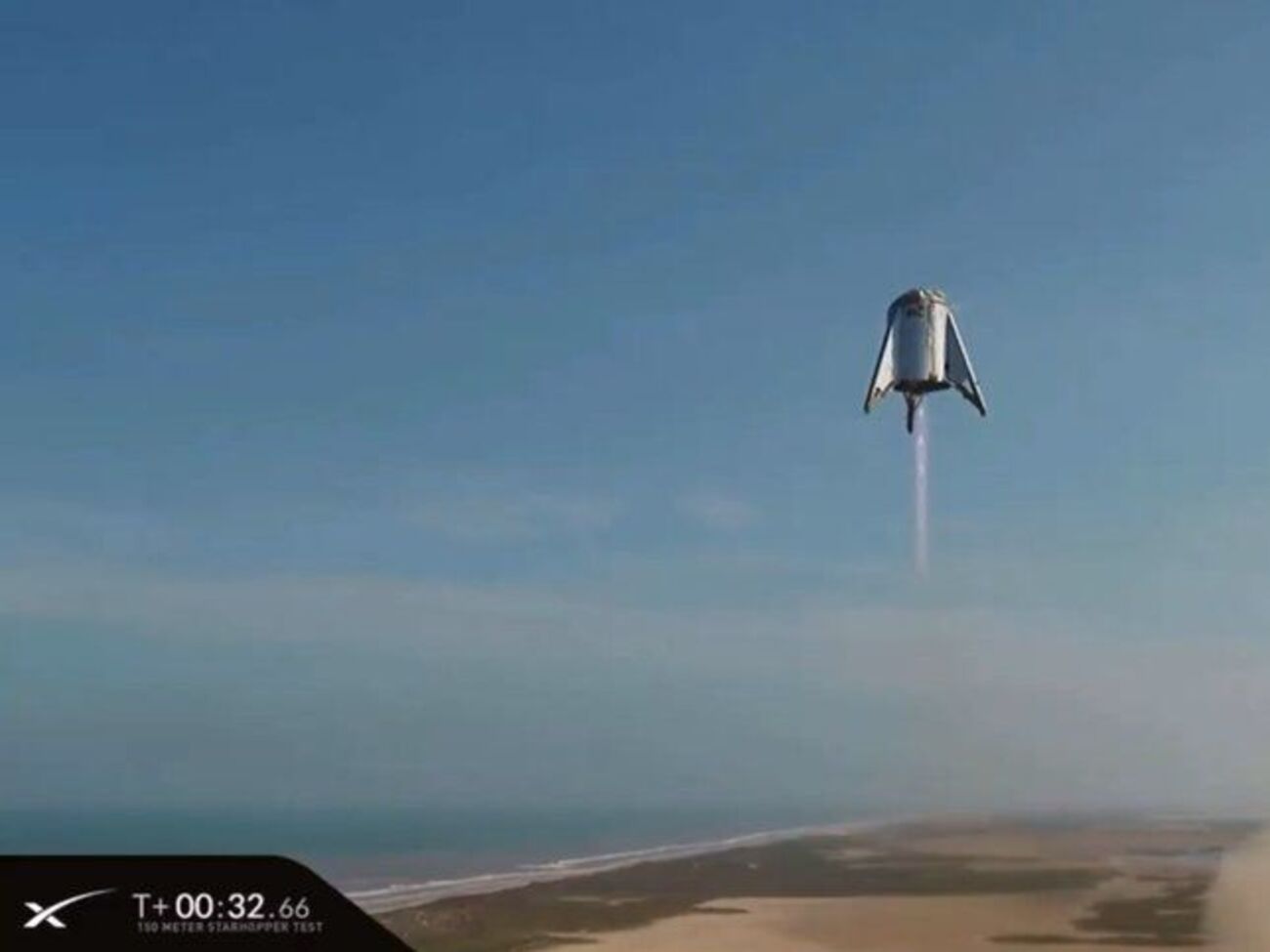 Прыжок Starhopper Mk1 был выше, чем три предыдущих