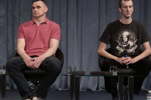 Сенцов и Кольченко дали совместную пресс-конференцию