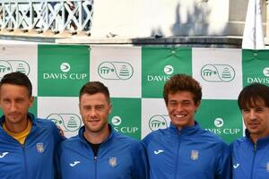 Сборная Украины по теннису противостоит сборной Венгрии на Кубке Дэвиса