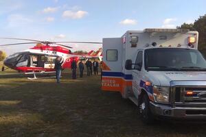 Паломника-хасида доставили в Киев на вертолете